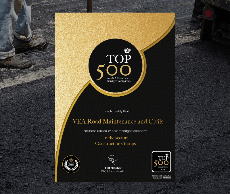 VEA Road Maintenance Ranks 3rd in Top 500 Construction Companies 2023